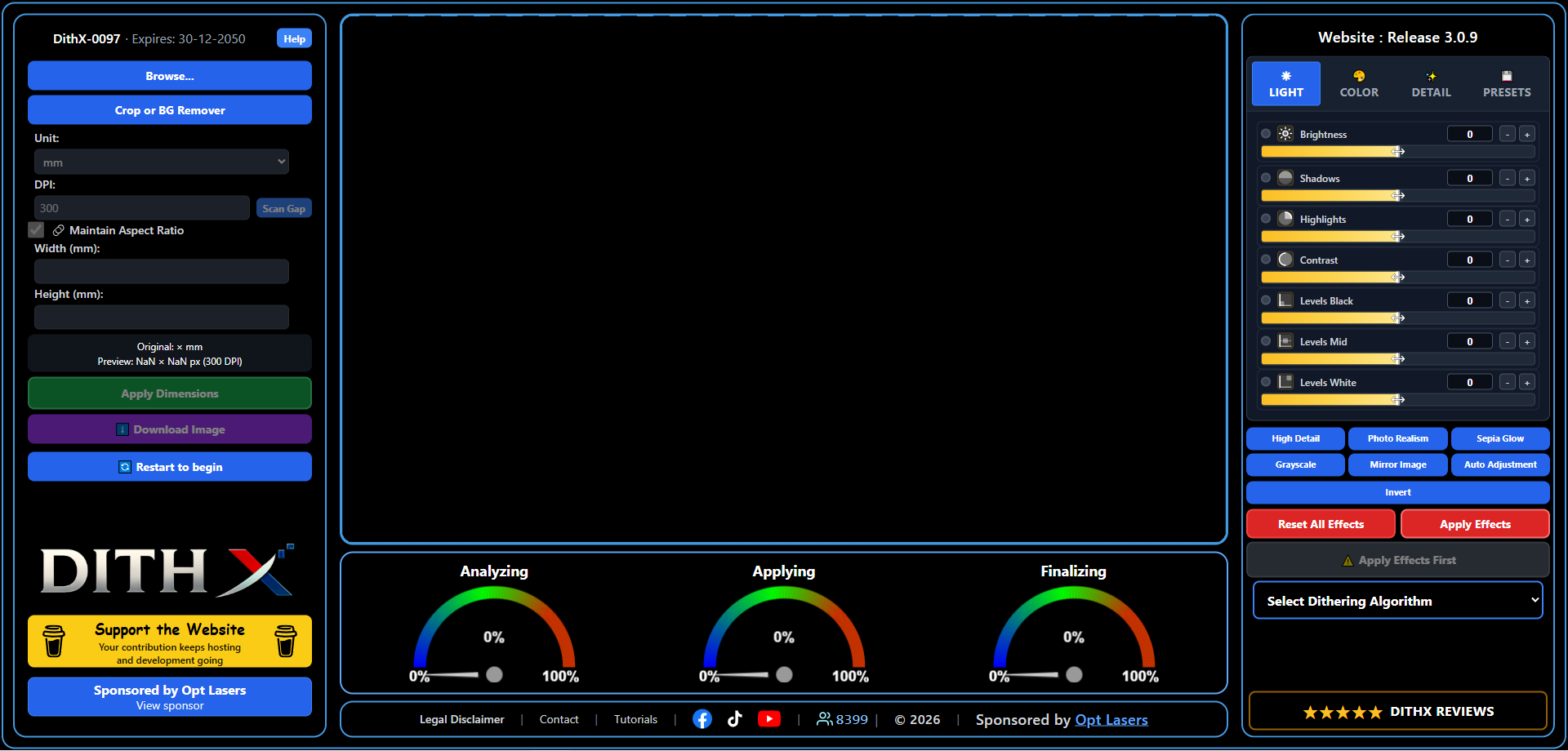 DithX Interface Preview