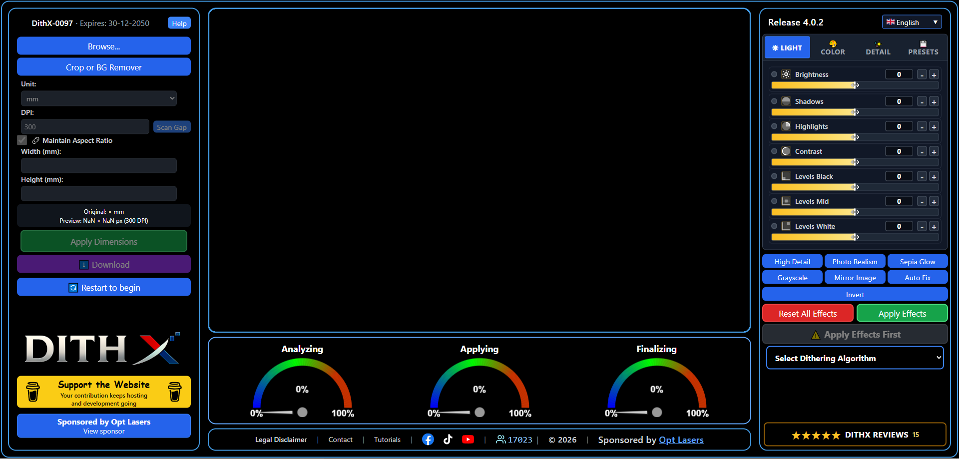 DithX Interface Preview